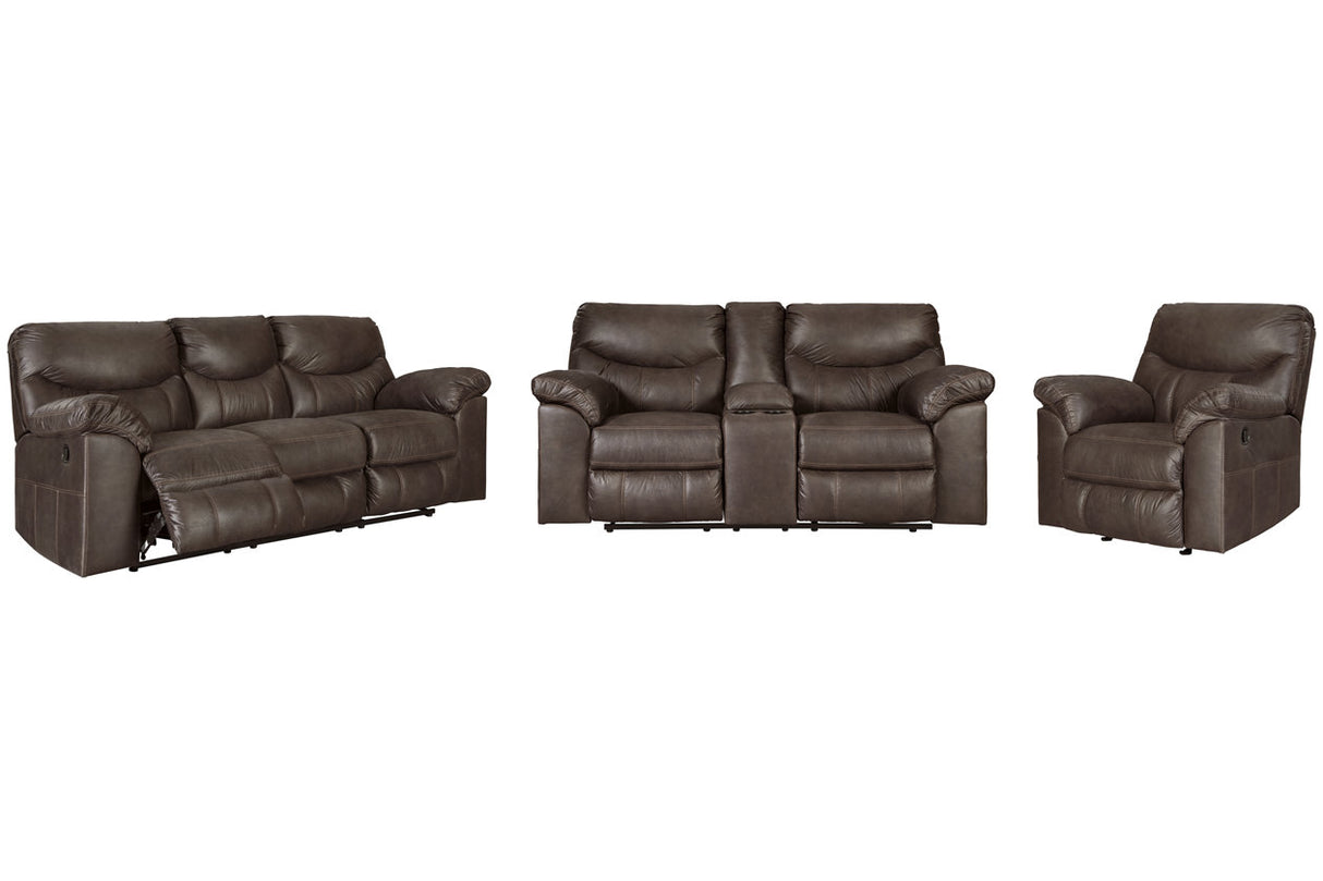 Boxberg Teak Reclining Sofa and Loveseat with Recliner from Ashley - Luna Furniture