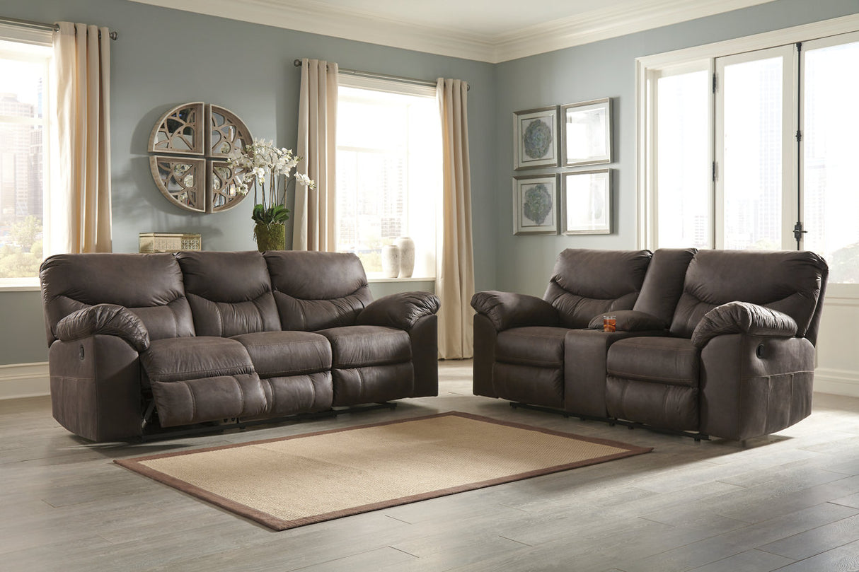 Boxberg Teak Reclining Sofa and Loveseat from Ashley - Luna Furniture