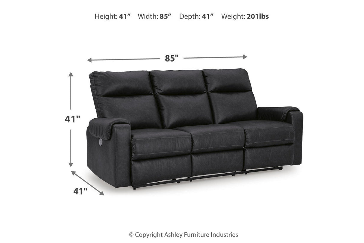 Axtellton Carbon Power Reclining Sofa, Loveseat and Recliner from Ashley - Luna Furniture