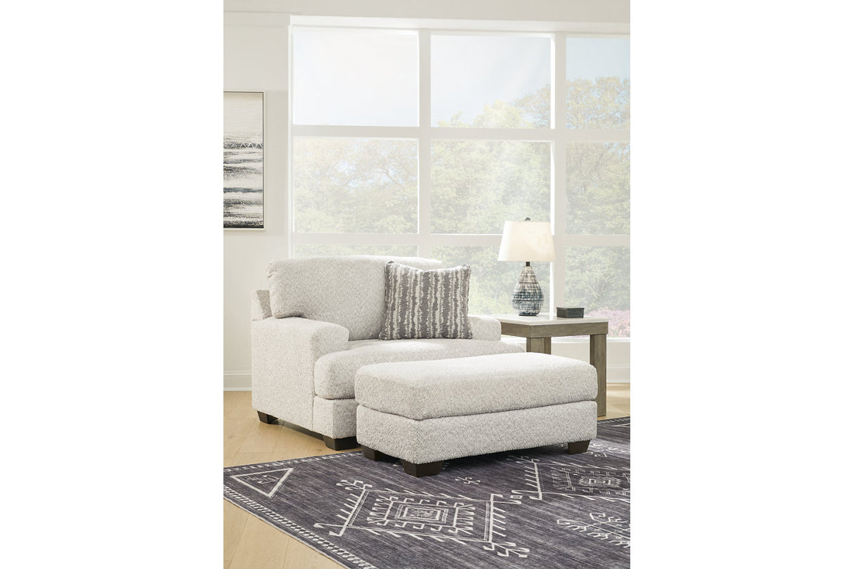 Brebryan Flannel Oversized Chair and Ottoman from Ashley - Luna Furniture