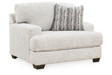 Brebryan Flannel Oversized Chair and Ottoman from Ashley - Luna Furniture