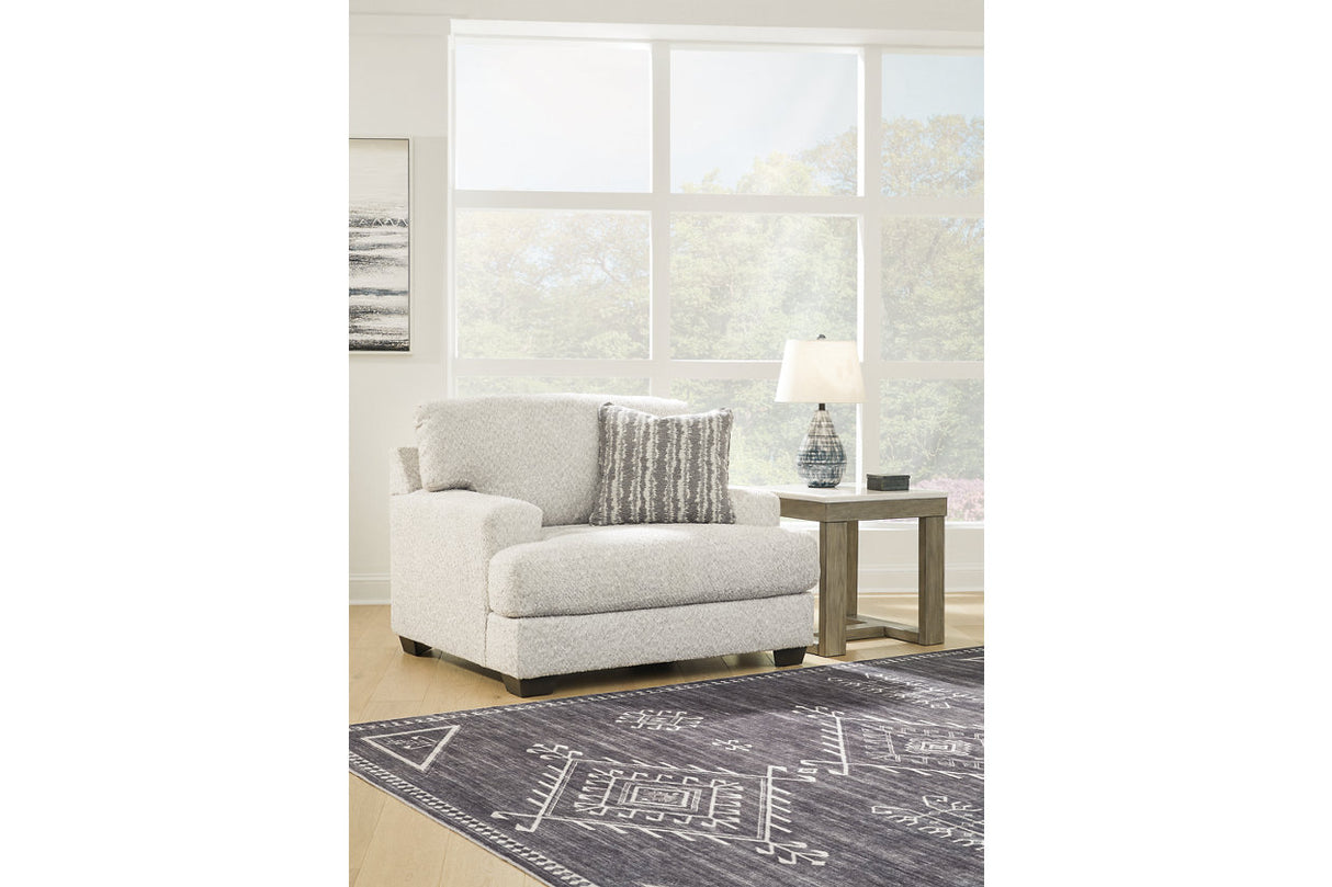 Brebryan Flannel Oversized Chair and Ottoman from Ashley - Luna Furniture