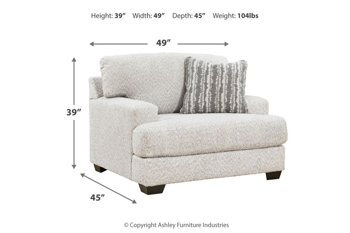 Brebryan Flannel Oversized Chair and Ottoman from Ashley - Luna Furniture