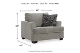 Deakin Ash Oversized Chair and Ottoman from Ashley - Luna Furniture