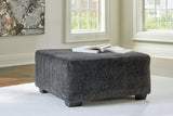 Biddeford Shadow Oversized Swivel Chair and Ottoman from Ashley - Luna Furniture