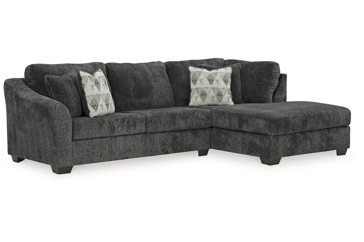 Biddeford Shadow 2-Piece Sectional with Chaise from Ashley - Luna Furniture