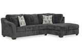 Biddeford Shadow 2-Piece RAF Chaise Sleeper Sectional -  Ashley - Luna Furniture