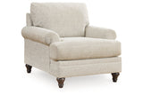 Valerani Sandstone Chair and Ottoman -  Ashley - Luna Furniture