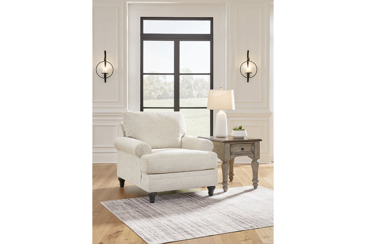 Valerani Sandstone Chair and Ottoman -  Ashley - Luna Furniture