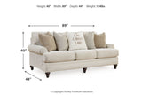 Valerani Sandstone Sofa, Loveseat, Chair and Ottoman -  Ashley - Luna Furniture