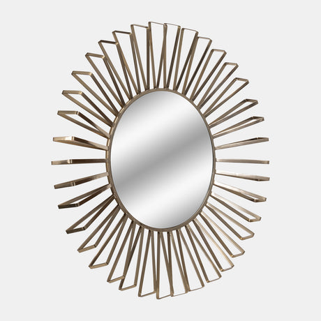 36" Metal, Burst Wall Mirror, Gold Wb - 18334