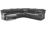 Clonmel Charcoal 5-Piece Reclining Sectional -  Ashley - Luna Furniture