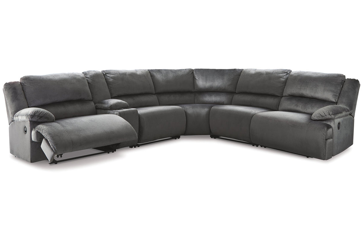 Clonmel Charcoal 6-Piece Reclining Sectional -  Ashley - Luna Furniture