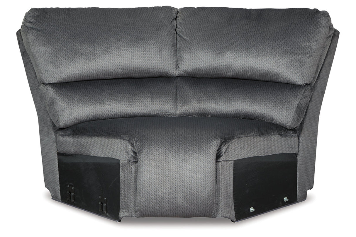 Clonmel Charcoal 6-Piece Reclining Sectional -  Ashley - Luna Furniture