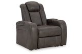 Fyne-Dyme Shadow Power Reclining Sofa, Loveseat and Recliner -  Ashley - Luna Furniture