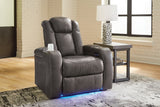 Fyne-Dyme Shadow Power Reclining Sofa, Loveseat and Recliner -  Ashley - Luna Furniture