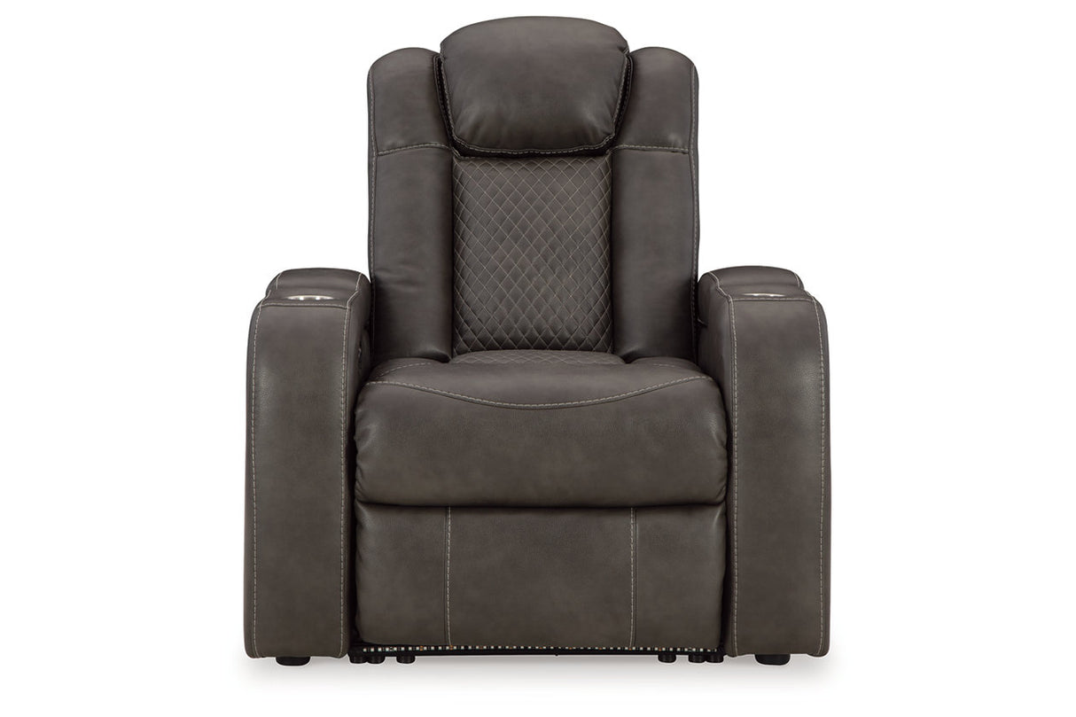 Fyne-Dyme Shadow Power Reclining Sofa, Loveseat and Recliner -  Ashley - Luna Furniture