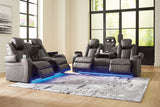 Fyne-Dyme Shadow Power Reclining Living Room Set from Ashley - Luna Furniture