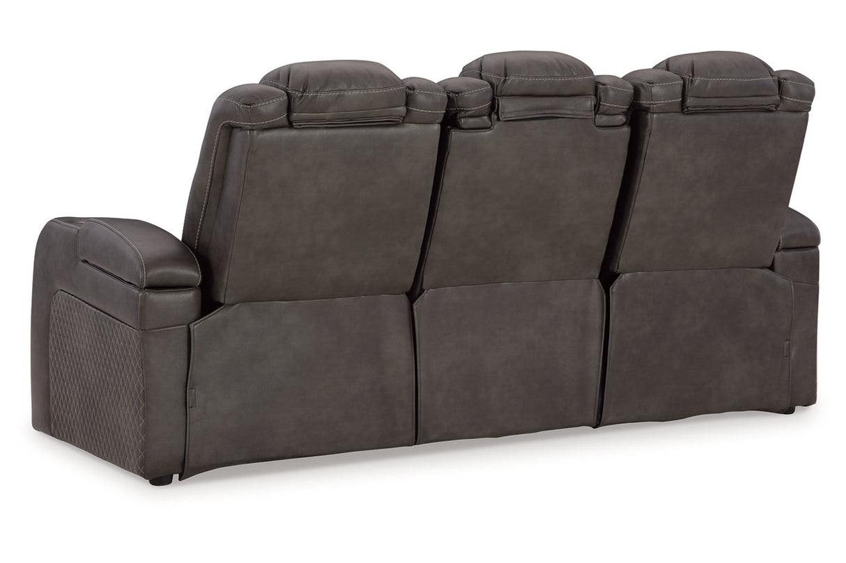 Fyne-Dyme Shadow Power Reclining Sofa, Loveseat and Recliner -  Ashley - Luna Furniture