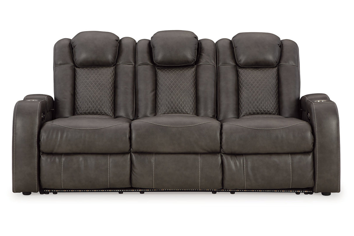 Fyne-Dyme Shadow Power Reclining Sofa, Loveseat and Recliner -  Ashley - Luna Furniture