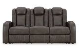 Fyne-Dyme Shadow Power Reclining Sofa, Loveseat and Recliner -  Ashley - Luna Furniture