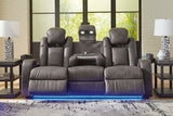 Fyne-Dyme Shadow Power Reclining Sofa, Loveseat and Recliner -  Ashley - Luna Furniture