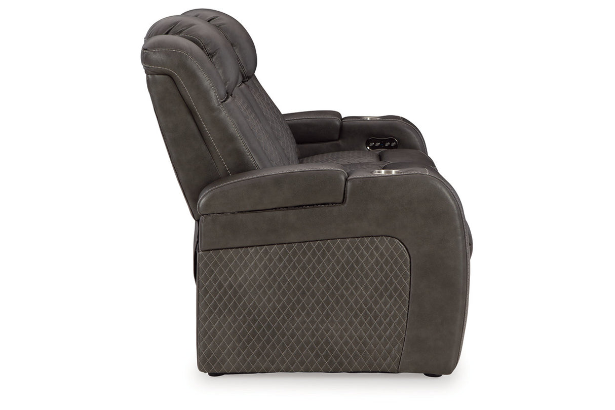 Fyne-Dyme Shadow Power Reclining Sofa, Loveseat and Recliner -  Ashley - Luna Furniture