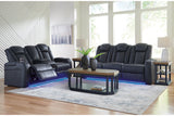 Fyne-Dyme Sapphire Power Reclining Sofa, Loveseat and Recliner -  Ashley - Luna Furniture