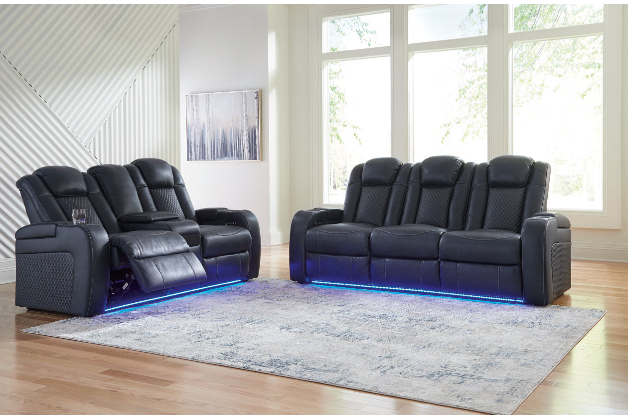 Fyne-Dyme Sapphire Power Reclining Living Room Set from Ashley - Luna Furniture