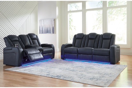 Fyne-Dyme Sapphire Power Reclining Living Room Set -  Ashley - Luna Furniture