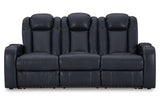 Fyne-Dyme Sapphire Power Reclining Sofa, Loveseat and Recliner -  Ashley - Luna Furniture