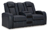 Fyne-Dyme Sapphire Power Reclining Sofa, Loveseat and Recliner -  Ashley - Luna Furniture