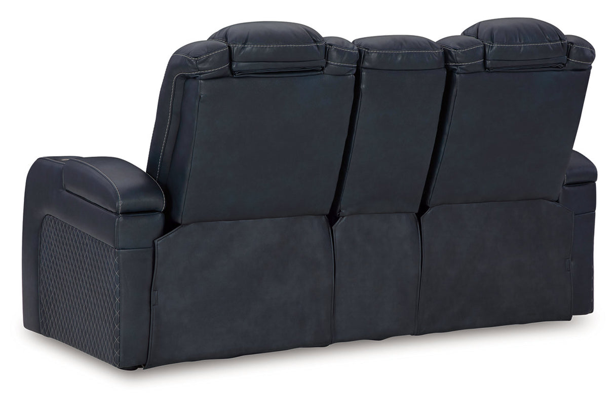 Fyne-Dyme Sapphire Power Reclining Sofa, Loveseat and Recliner -  Ashley - Luna Furniture