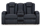 Fyne-Dyme Sapphire Power Reclining Sofa, Loveseat and Recliner -  Ashley - Luna Furniture