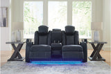 Fyne-Dyme Sapphire Power Reclining Sofa, Loveseat and Recliner -  Ashley - Luna Furniture