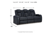 Fyne-Dyme Sapphire Power Reclining Sofa, Loveseat and Recliner -  Ashley - Luna Furniture