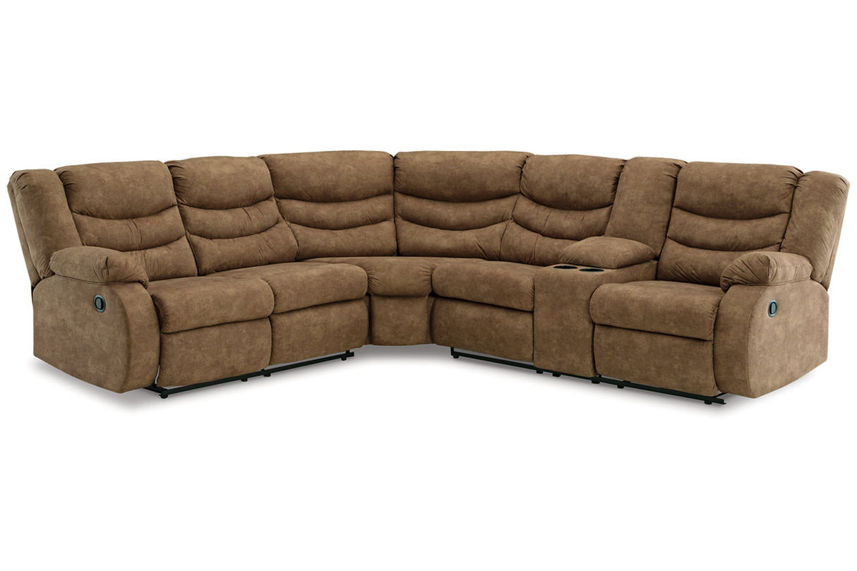 Partymate Brindle 2-Piece Reclining Sectional -  Ashley - Luna Furniture