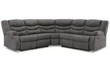 Partymate Slate 2-Piece Reclining Sectional -  Ashley - Luna Furniture