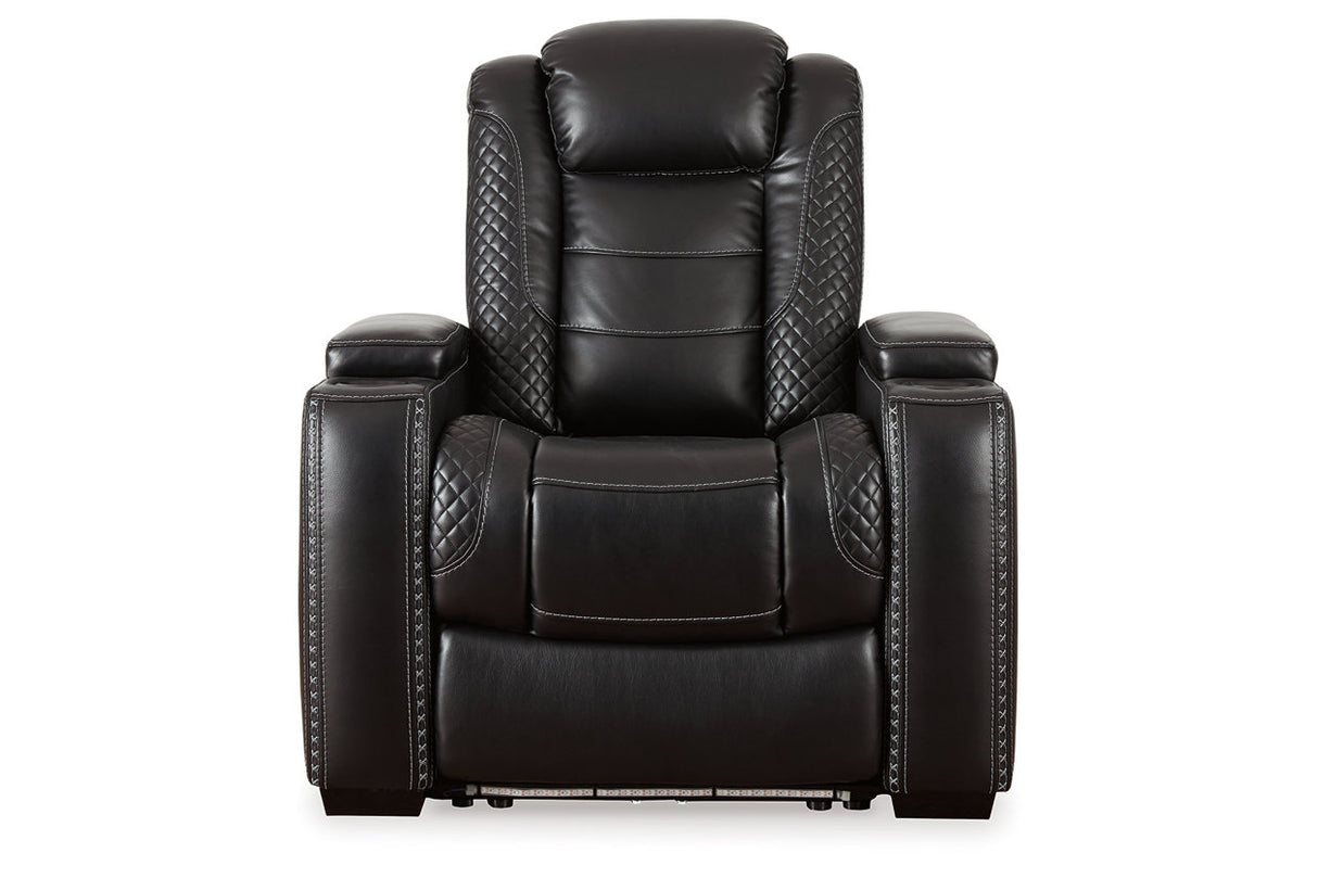 Party Time Midnight Power Reclining Sofa and Recliner -  Ashley - Luna Furniture