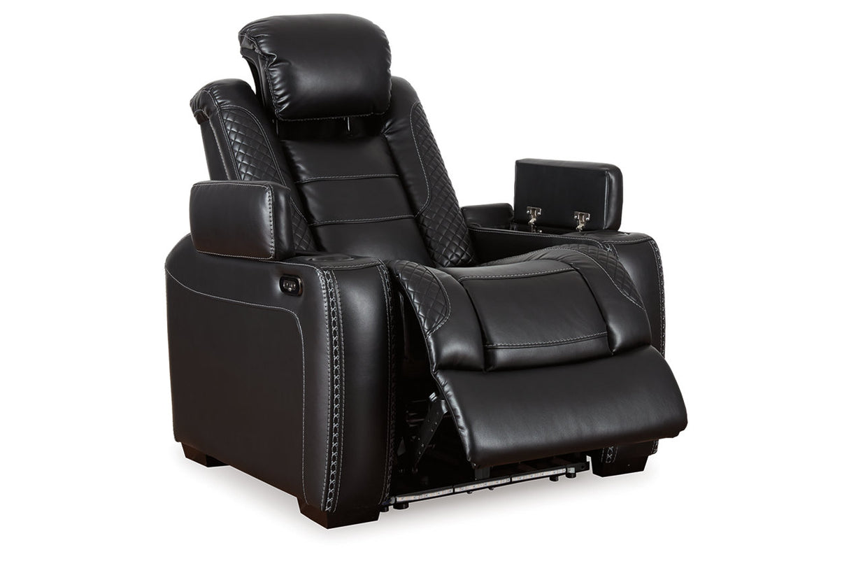 Party Time Midnight Power Reclining Sofa and Loveseat with Power Recliner from Ashley - Luna Furniture