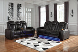 Party Time Midnight Reclining Sofa and Loveseat -  Ashley - Luna Furniture