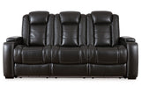 Party Time Midnight Power Reclining Sofa and Recliner -  Ashley - Luna Furniture