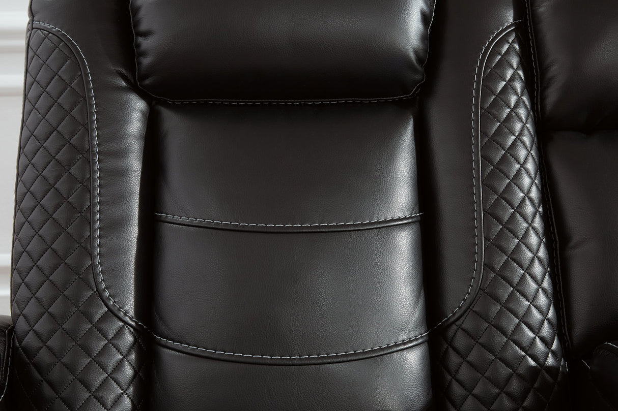 Party Time Midnight Power Reclining Sofa and Recliner -  Ashley - Luna Furniture