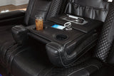 Party Time Midnight Power Reclining Sofa and Recliner -  Ashley - Luna Furniture