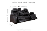 Party Time Midnight Power Reclining Sofa and Recliner -  Ashley - Luna Furniture