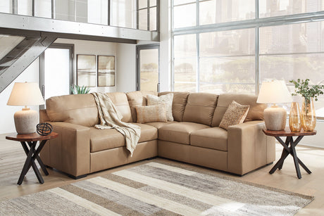 Bandon Toffee 2-Piece Sectional from Ashley - Luna Furniture