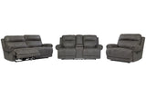 Austere Gray Reclining Sofa, Loveseat and Recliner from Ashley - Luna Furniture