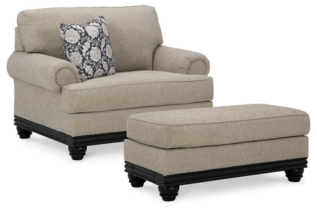 Elbiani Alloy Oversized Chair and Ottoman -  Ashley - Luna Furniture
