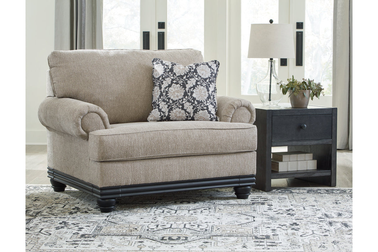 Elbiani Alloy Oversized Chair and Ottoman from Ashley - Luna Furniture