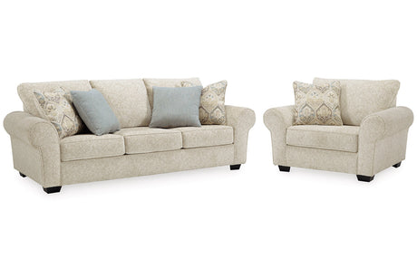Haisley Ivory Sofa and Chair -  Ashley - Luna Furniture
